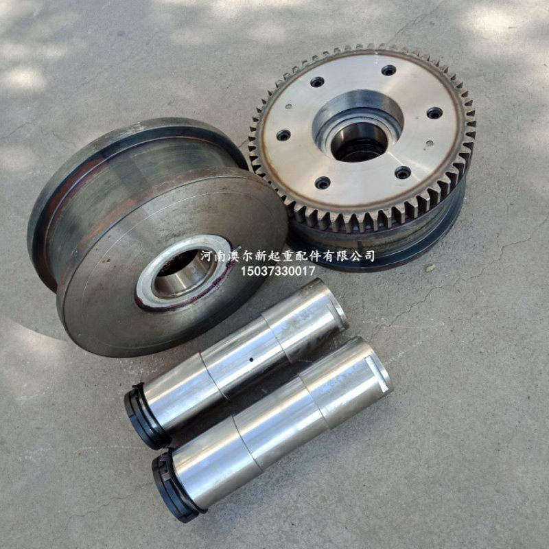 厂家销售 单梁起重机LD300行车轮 带齿圈带轴主动轮 被动轮