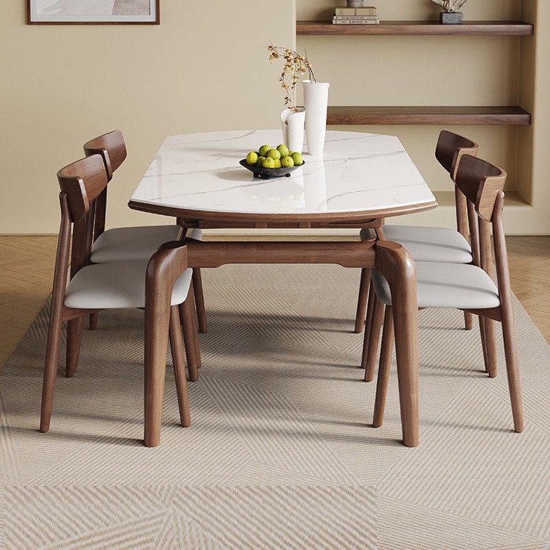 北欧风伸缩岩板餐桌家用小户型方圆两用饭桌现代简约实木折叠餐桌,电子元器件市场,电线扎带/束线带,淘宝优惠券,粉丝福利购,淘宝优惠卷