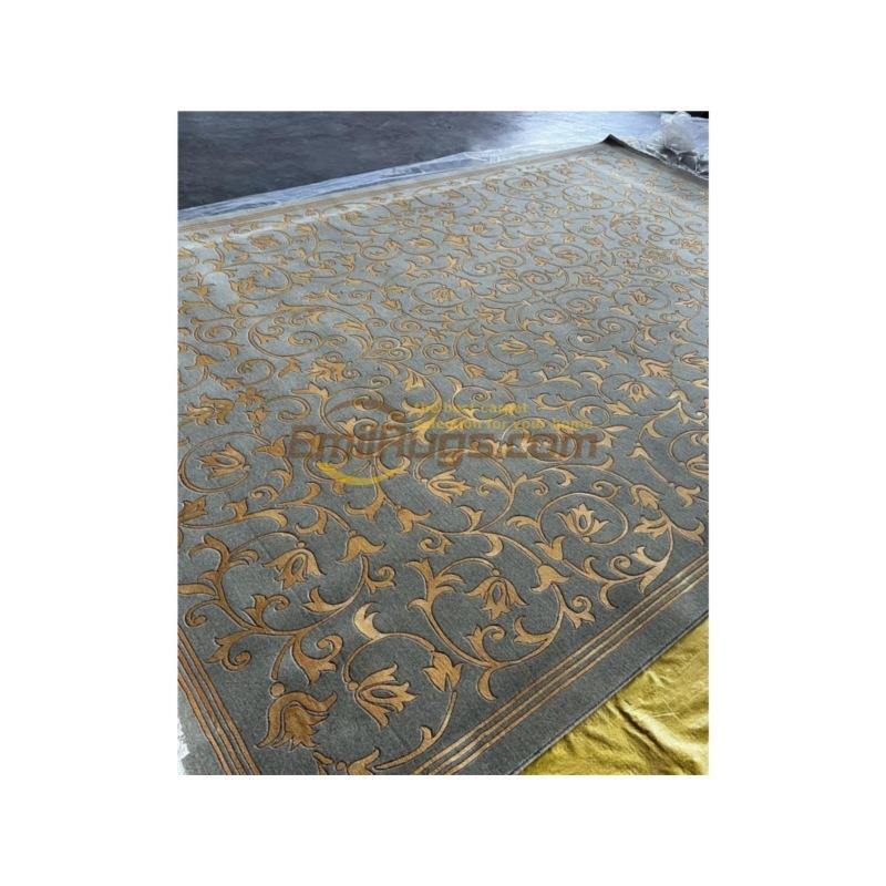 超薄加丝仿手工剪花藏族风客厅地毯