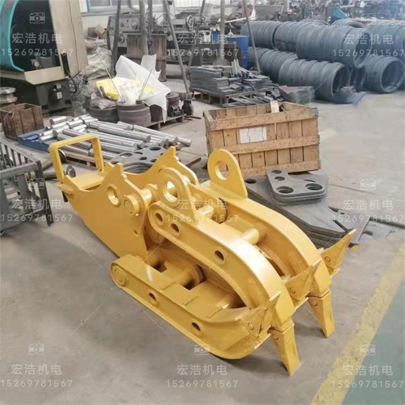 建筑工程套壁式机械夹木机农用甘蔗搬运小型机械抓石器装载机抓具