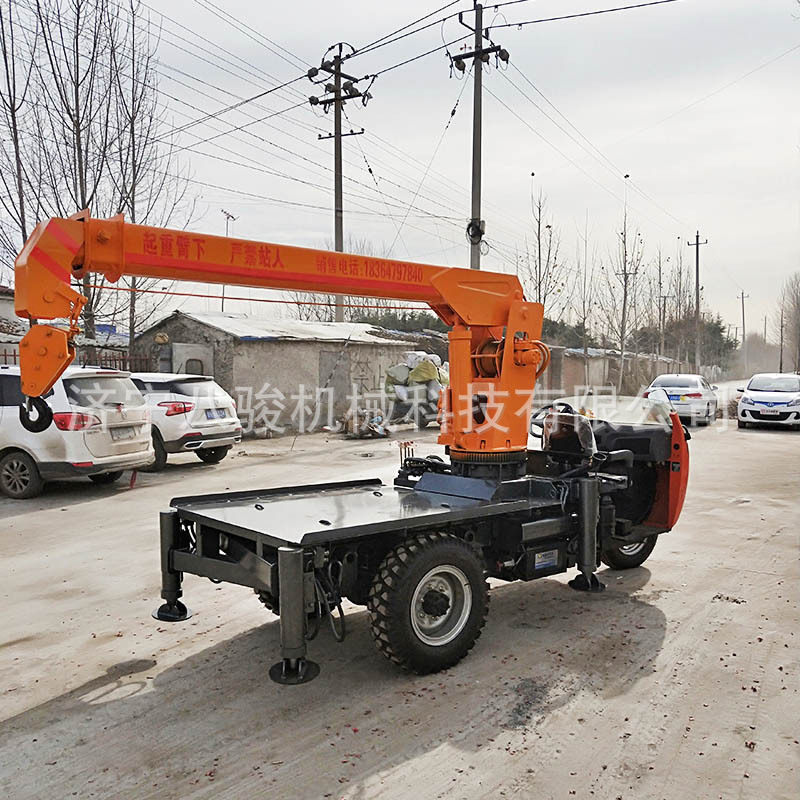 厂家改装小型3吨5三轮随车起重机吊全自动三马车背背吊机多功能