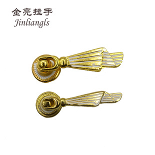 金亮现代简约锌合金拉手衣橱柜门把手金色抽屉小拉手家具五金配件