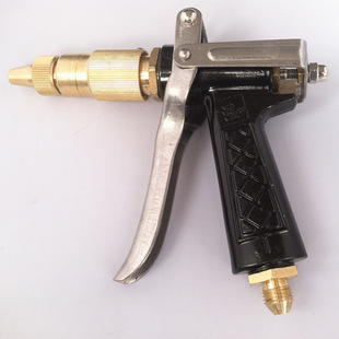 通用款 5580喷嘴铜枪头加厚扇形直线 高压清洗机洗车泵380型水枪