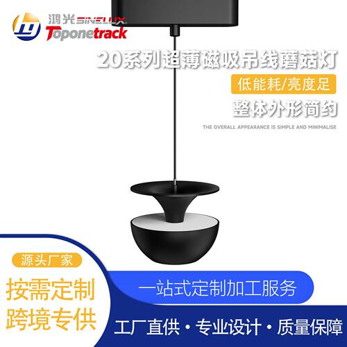 48V超薄20mm磁吸系统 吊线蘑菇灯 蓝牙涂鸦led射灯商照MT-C02F12M