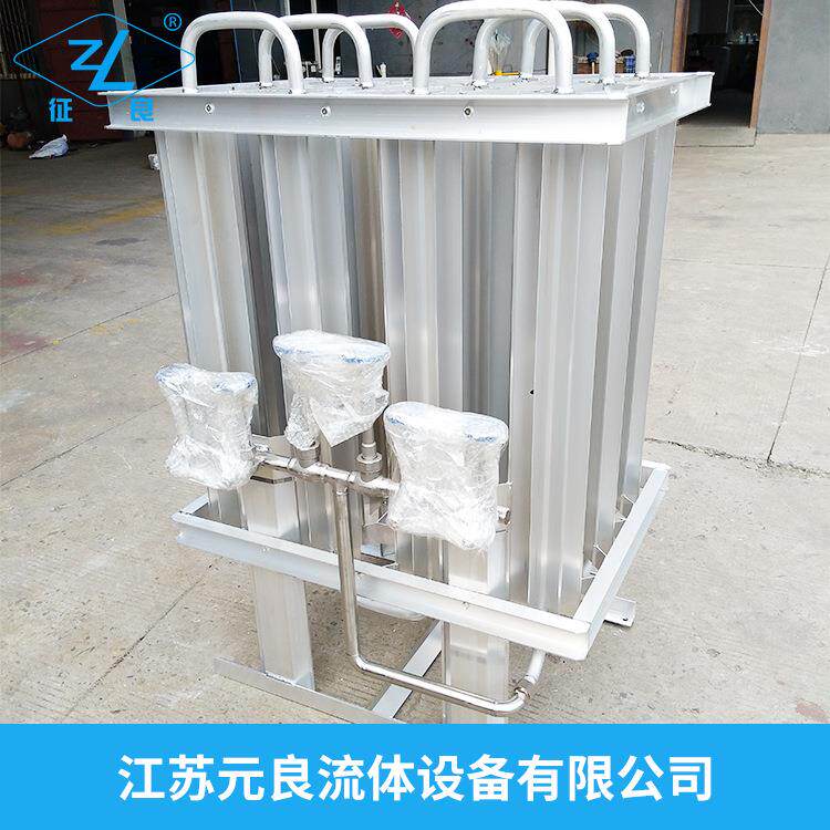 空温式汽化器现货供应100方液氧汽化器高压空浴式液氩汽化器