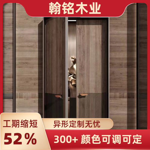 翰铭木门静音卧室门 无漆门 隔音实木复合门 简约平开室 厂家批发