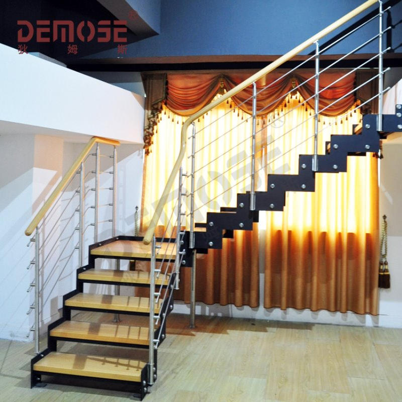 简易稳固设计楼梯 双钢板龙骨楼梯 钢化玻璃安全透明踏板楼梯