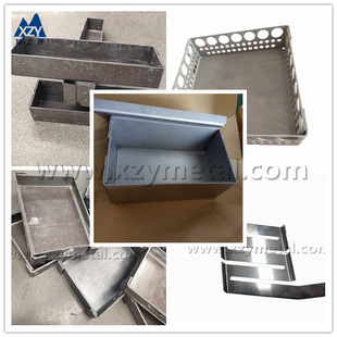 钼舟连续烧结炉钼料架钼盒、铆接工艺钼料舟盒盘。钼盘钼容器