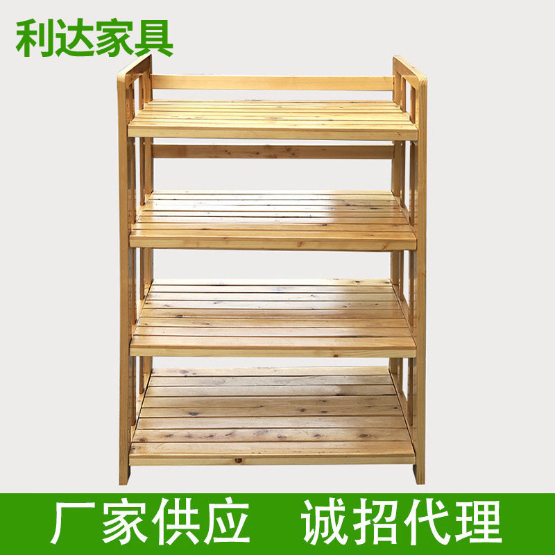 简易家用微波炉架厨房置物架  餐厅菜架多层收纳架柏木鞋架批发