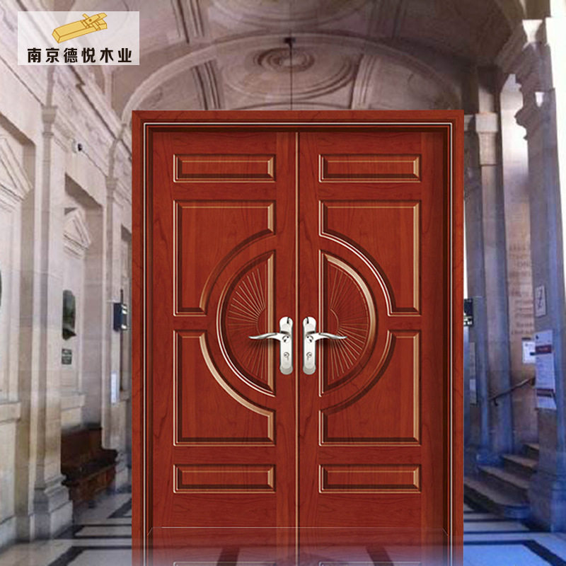 南京生产实木门室外门超宽双面开大门简约双开门可订平开庭院大门