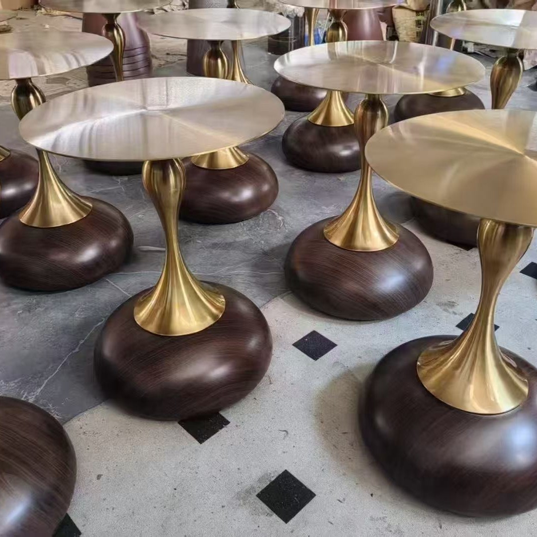现代简约金属边几 客厅卧室角几 创意造型边桌定制圆形家用不锈钢