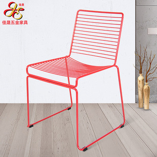 ins北欧户外创意镂空椅酒店休闲椅办公椅简约网红餐厅铁线椅