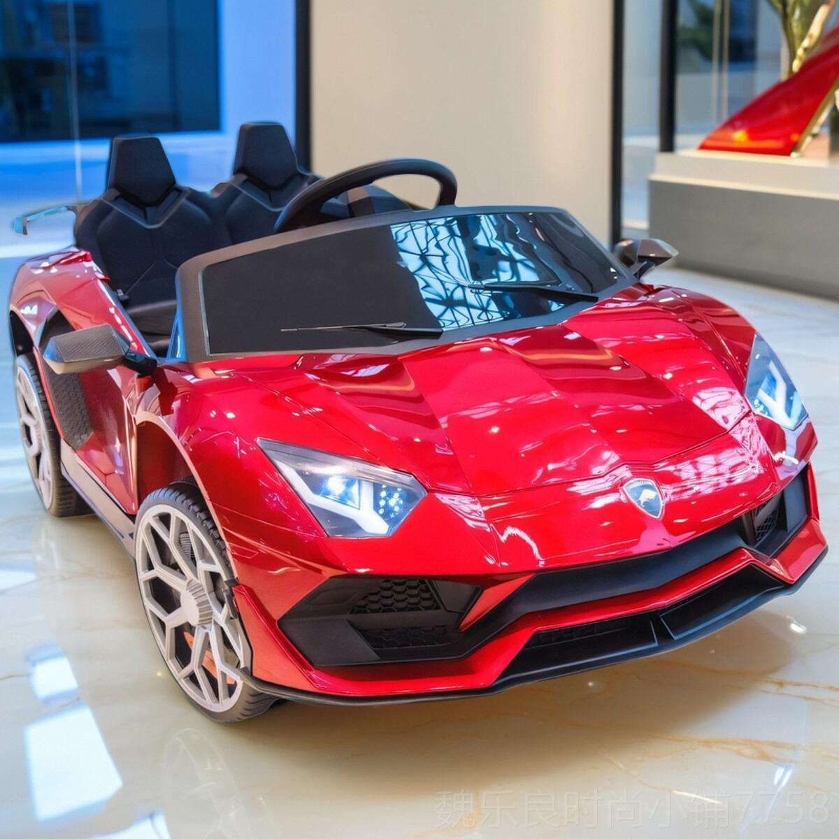 高档兰博基尼儿童电动车四轮汽宝车坐人跑宝小孩遥控玩具小车车周