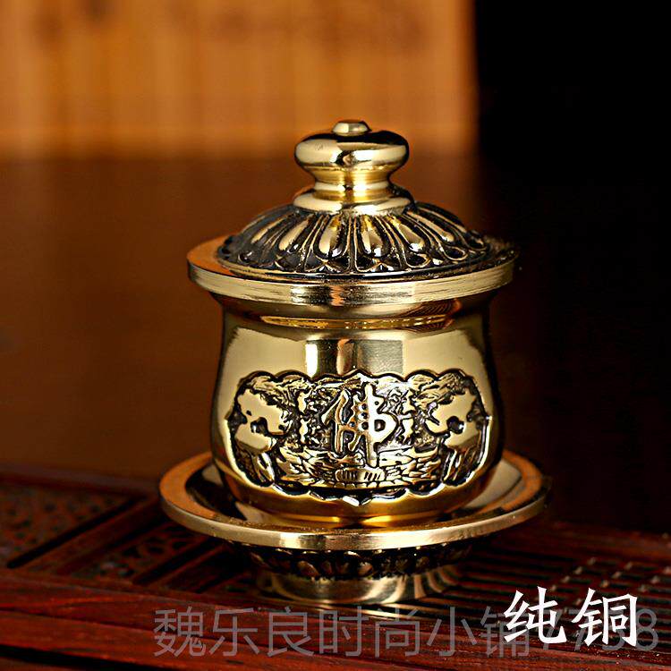 高档圆通佛具用佛前水供供佛铜杯供杯净水杯杯圣水杯供水贡水杯供