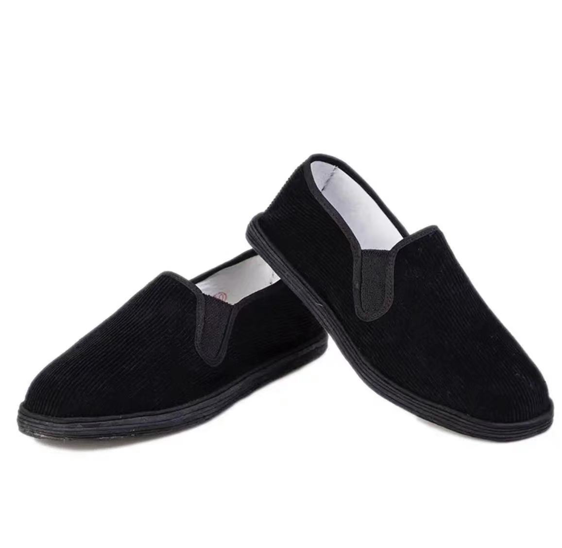 大顺坊男士黑底灯芯绒软底四季休闲舒适透气百搭千层底布鞋