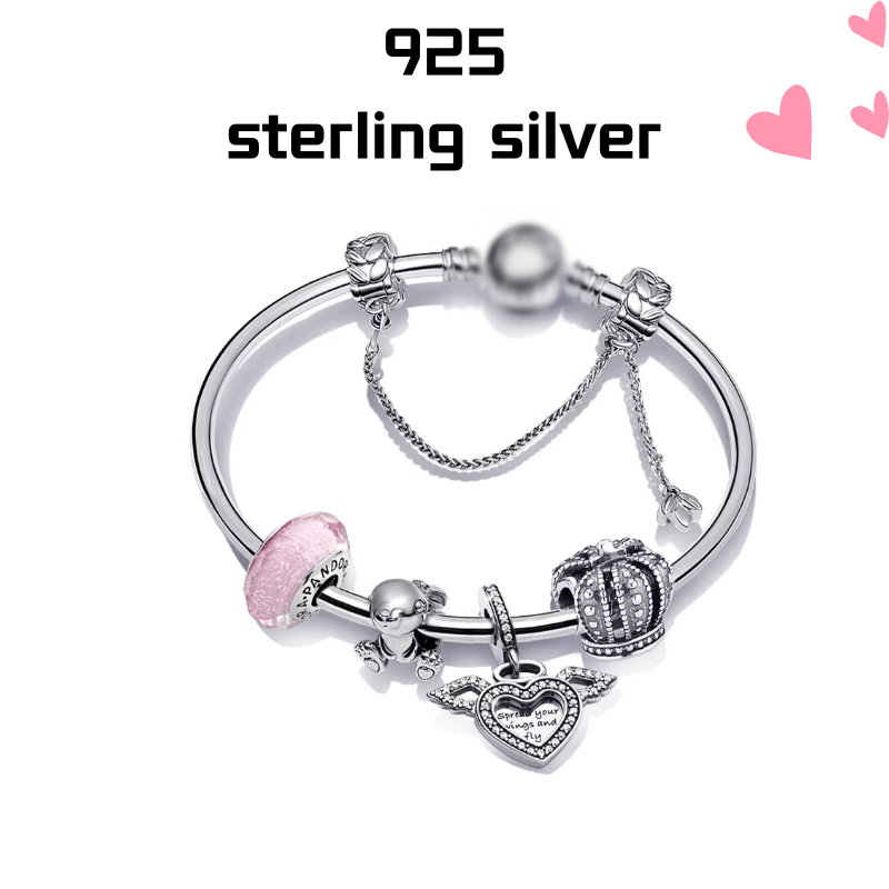 【新品】S925纯天使之约手镯套装皇冠甜美轻奢七夕礼物