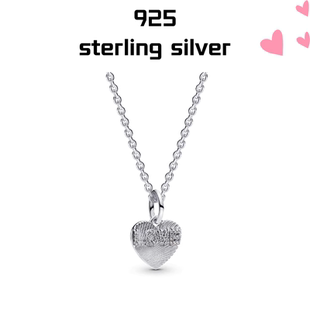 【新品】S925纯银镌刻爱意项链套装银色LOVE七夕礼物