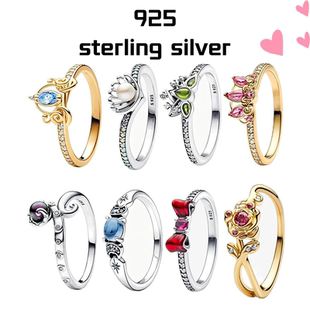 [新品]S925纯银无限爱心戒指pavé密镶粉色心形七夕礼物