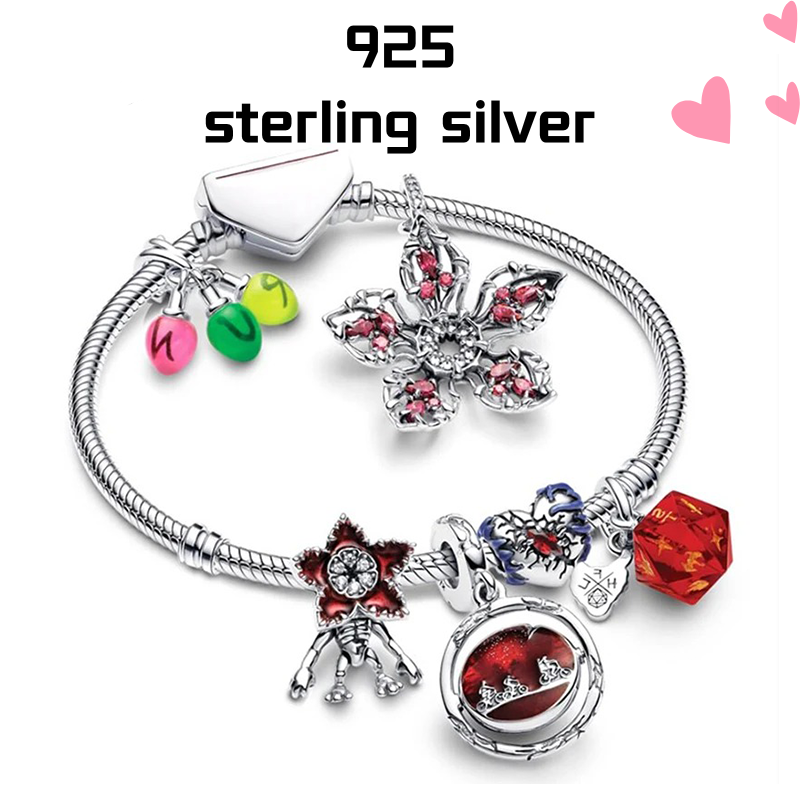 【新品】S925纯银怪奇物语食人花魔神串珠散珠个性diy时尚潮流