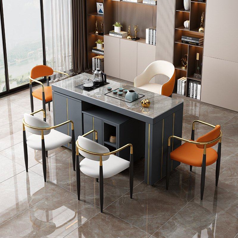 意式轻奢岩板茶桌椅组合办公室家用阳台茶台功夫泡茶桌烧水壶一体,住宅家具,家用茶台/茶桌,淘宝优惠券,粉丝福利购,淘宝优惠卷