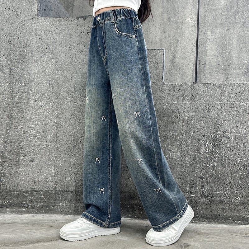 女童裤子春秋款2025新款洋气儿童直筒牛仔裤女大童窄版阔腿裤秋季,童装/婴儿装/亲子装,儿童牛仔裤,淘宝优惠券,粉丝福利购,淘宝优惠卷