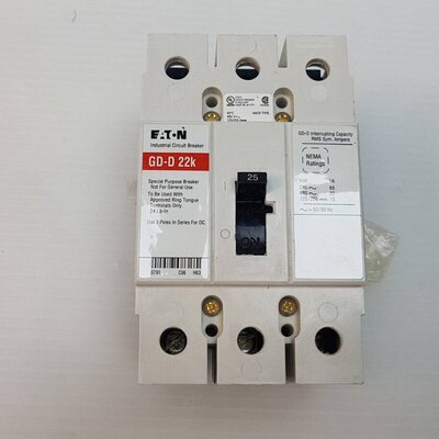 on circuit breakerGD-D 22K 25AMPGD-D 22K 15AMPGD-D 22K 30AMP