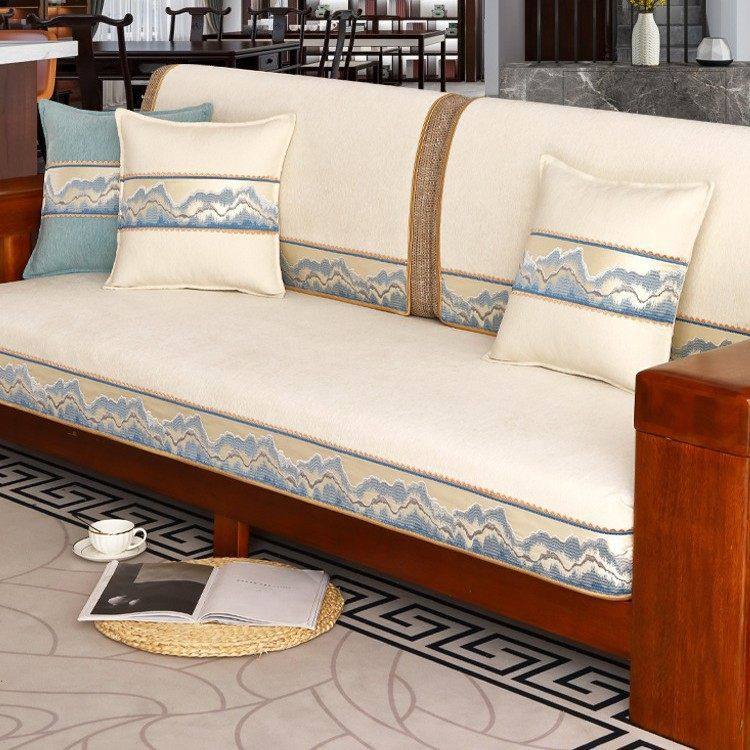 新中式沙发垫四季通用实木防滑沙发坐垫子现红木沙发套罩盖布巾,居家布艺,沙发垫,淘宝优惠券,粉丝福利购,淘宝优惠卷