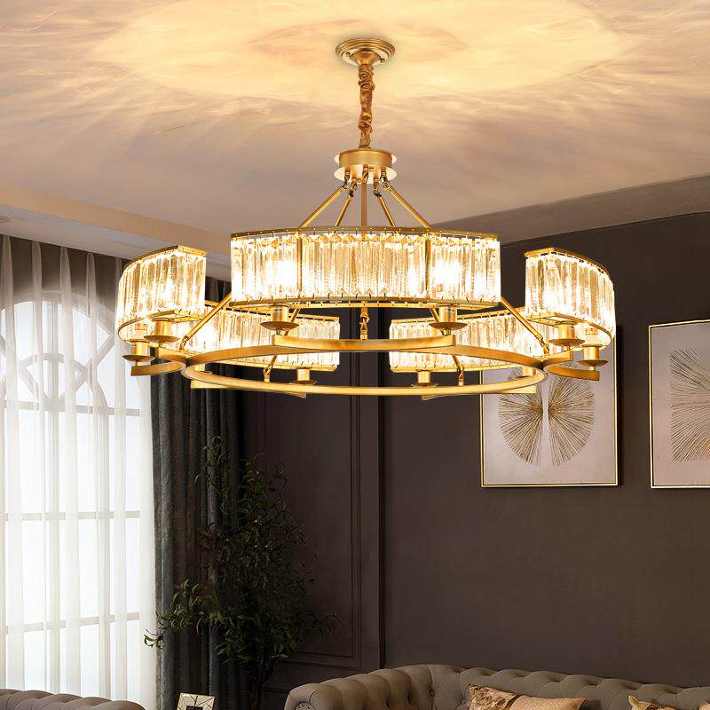 轻奢吊灯水晶灯客厅吸顶灯led简约现代大气卧室北欧全屋灯具套餐
