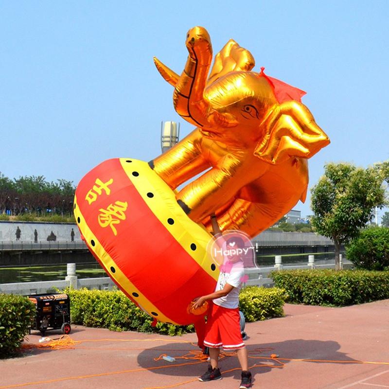 充气吉象模型麒麟送子气模金象拱门广告厂家新款庆典用品婚庆道具