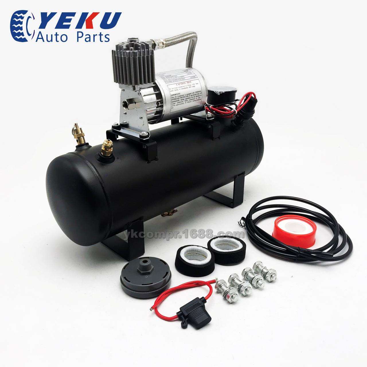 汽车改装气泵 1.5加仑gal 6L储气罐 12V车载充气泵150psi 热销