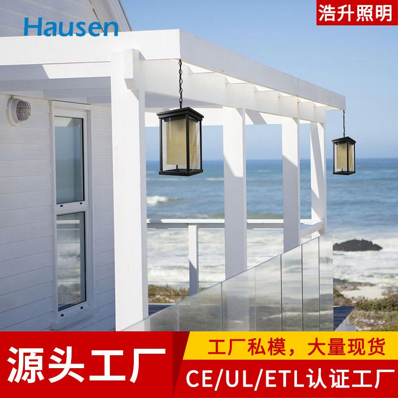欧式户外吊灯方形吊灯防水庭院灯别墅小区花园吊灯阳台过道走廊灯