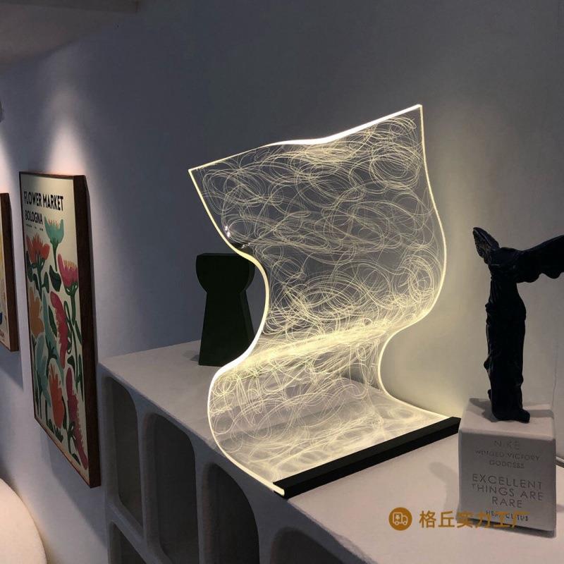 风办公台灯氛围感卧室装饰温馨高颜值床头小夜灯学生宿舍拍照