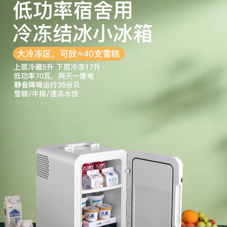迷你小冰箱一人二人家用办公室特小型新款车载冰箱冷藏冷冻，