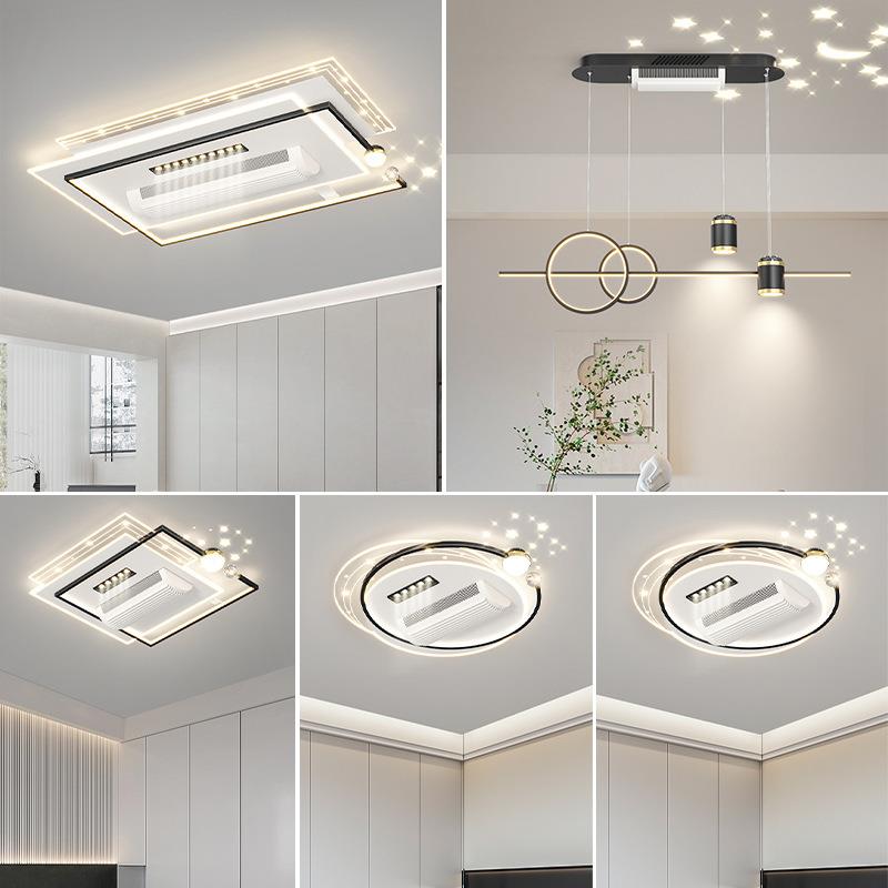 护眼LED全光谱无叶风扇房间吸顶灯客厅卧室中山灯饰具现代简约