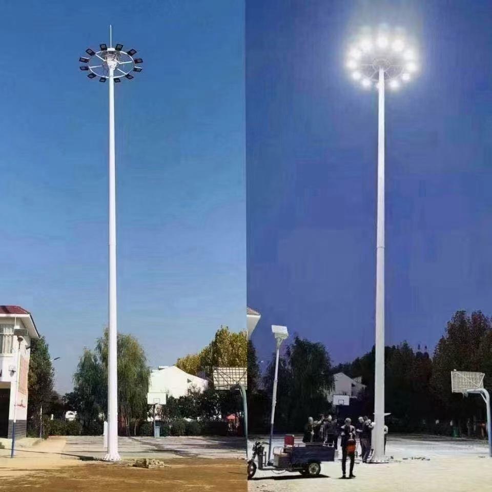 户外球场灯LED高杆灯12米道路照明路灯固定升降式高杆灯led投光灯