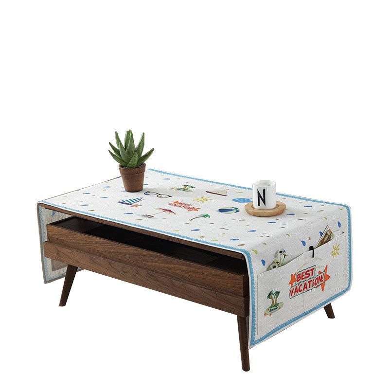 北欧家用现代简约卡通亚麻盖布长方形桌布客厅U电视柜茶几盖巾,居家布艺,桌布,淘宝优惠券,粉丝福利购,淘宝优惠卷