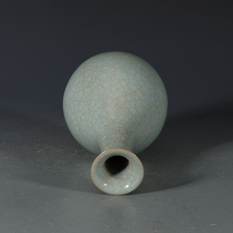 宋汝窑冰片赏瓶古董古玩收藏品包老保K真老货瓷器老物件全手工