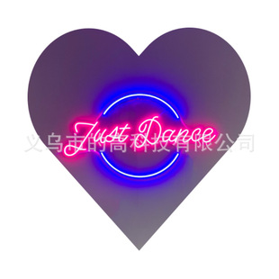 跨境新款 芭舞蹈房夜店派对LED霓虹灯网红L打卡墙酒吧健身房氛围灯