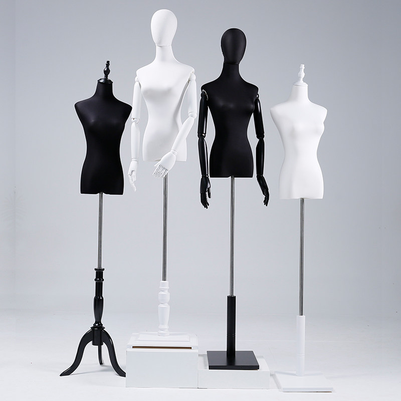婚纱模特道具女i服装店橱窗黑z白色人台全身人体模特架子礼服展示
