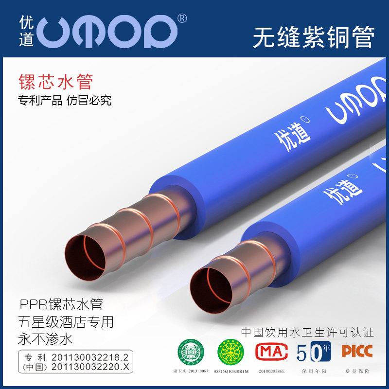 ppr铜管塑料铜芯家用管材配件家D装紫铜高端热熔铜塑管 自来水管