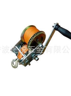 厂家供应2500LBS织带手摇绞车 船用手动绞盘 游艇拖车绞盘