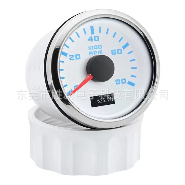 工程机械挖机速度测速52mm转速表多色背光带小时计3000-8000RPM