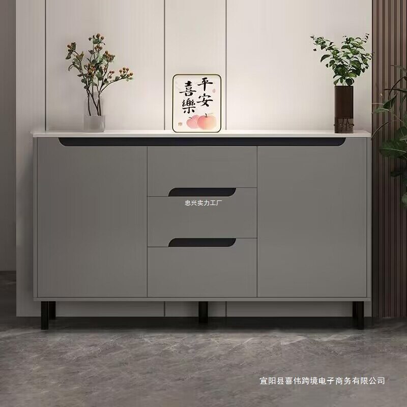 餐边柜靠墙一体玄关柜意式轻奢简约家用客厅茶水置物柜子储物柜