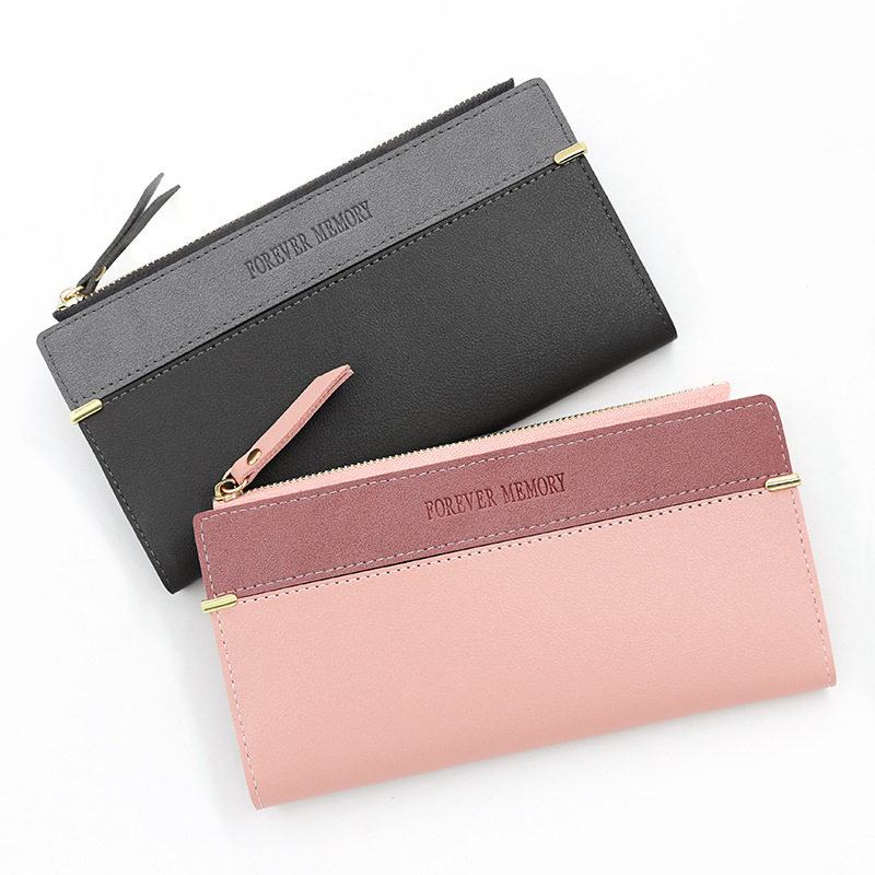 时尚休闲磨砂拼皮女士长款钱包大容量卡包零钱包女士多卡位手拿包,箱包皮具/热销女包/男包,钱包,淘宝优惠券,粉丝福利购,淘宝优惠卷