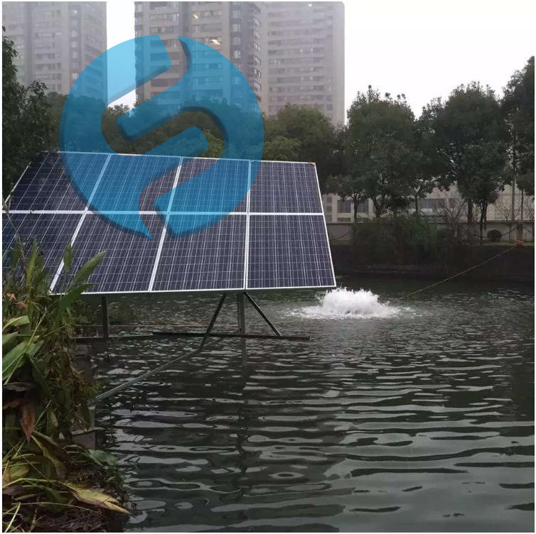 太阳能喷泉推流曝气机安装方法