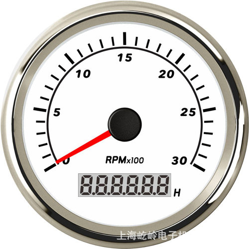85mm指针3/4/6/7/8KRPM转速表 汽车轮船发动机改装通用转速表
