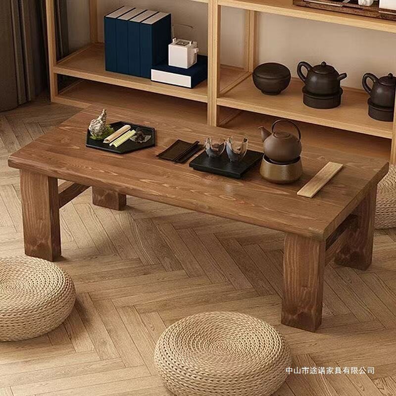 实木榻榻米飘窗地台茶几