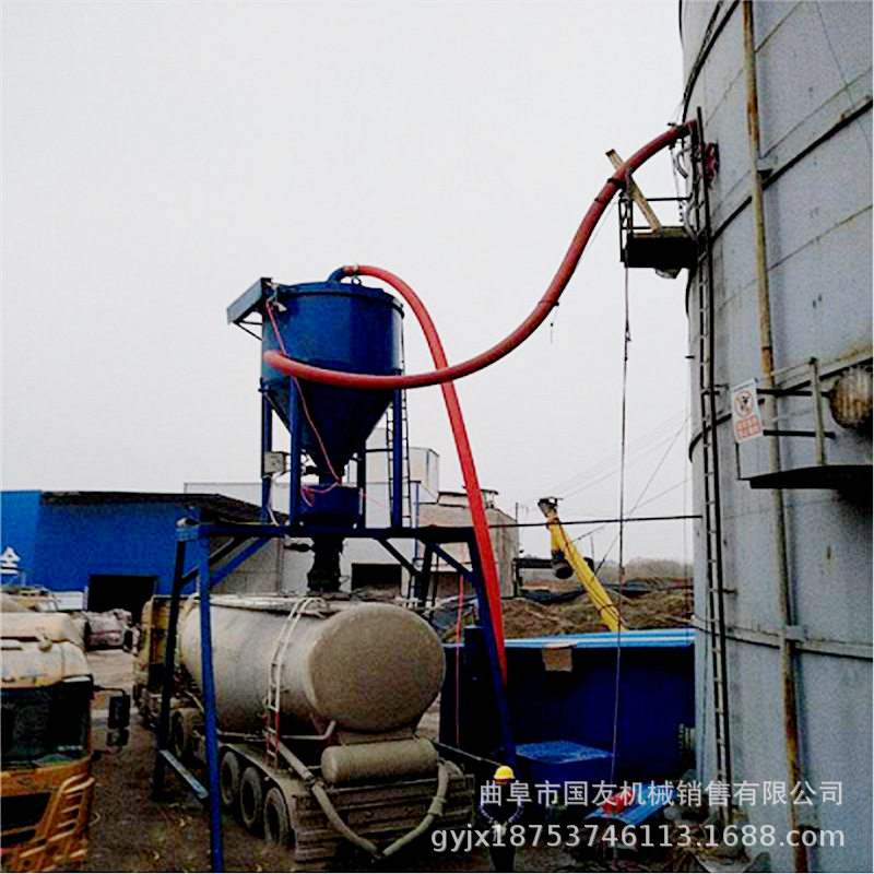 辽宁圆筒库水泥自吸式清库吸灰机电厂粉料无扬尘装车机负压抽灰机