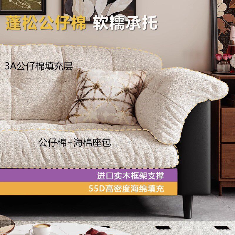 布艺沙发客厅慵懒小户型新款卧室小型双人出租房三人位懒人小沙发