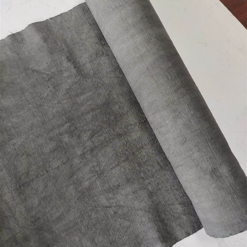 黑灰色纯色手染土布全棉纯手织老粗布土布手工DIY布料